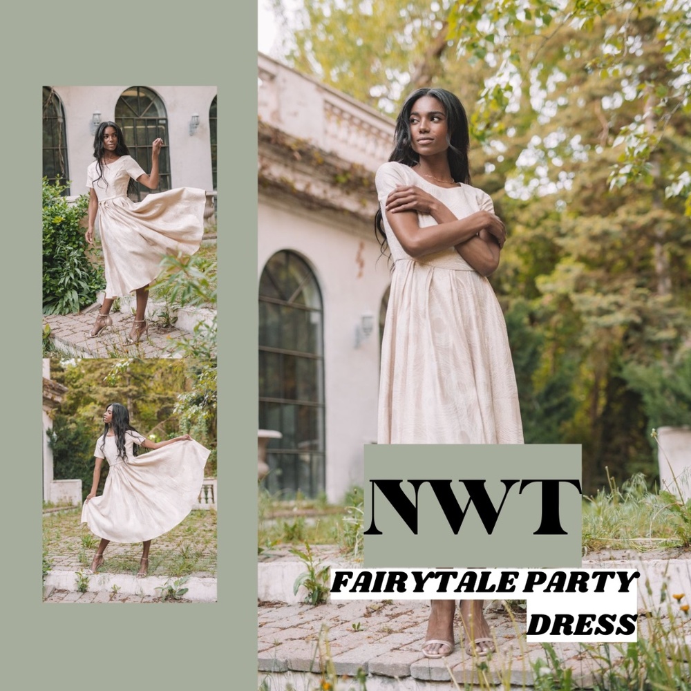 NWT JESSAKAE CHAMPAGNE LILAH DRESS - SIZE XL